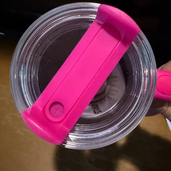 Stanley Bright Pink Stainless Steel Travel Tumbler with Handle - Picture 3 of 4